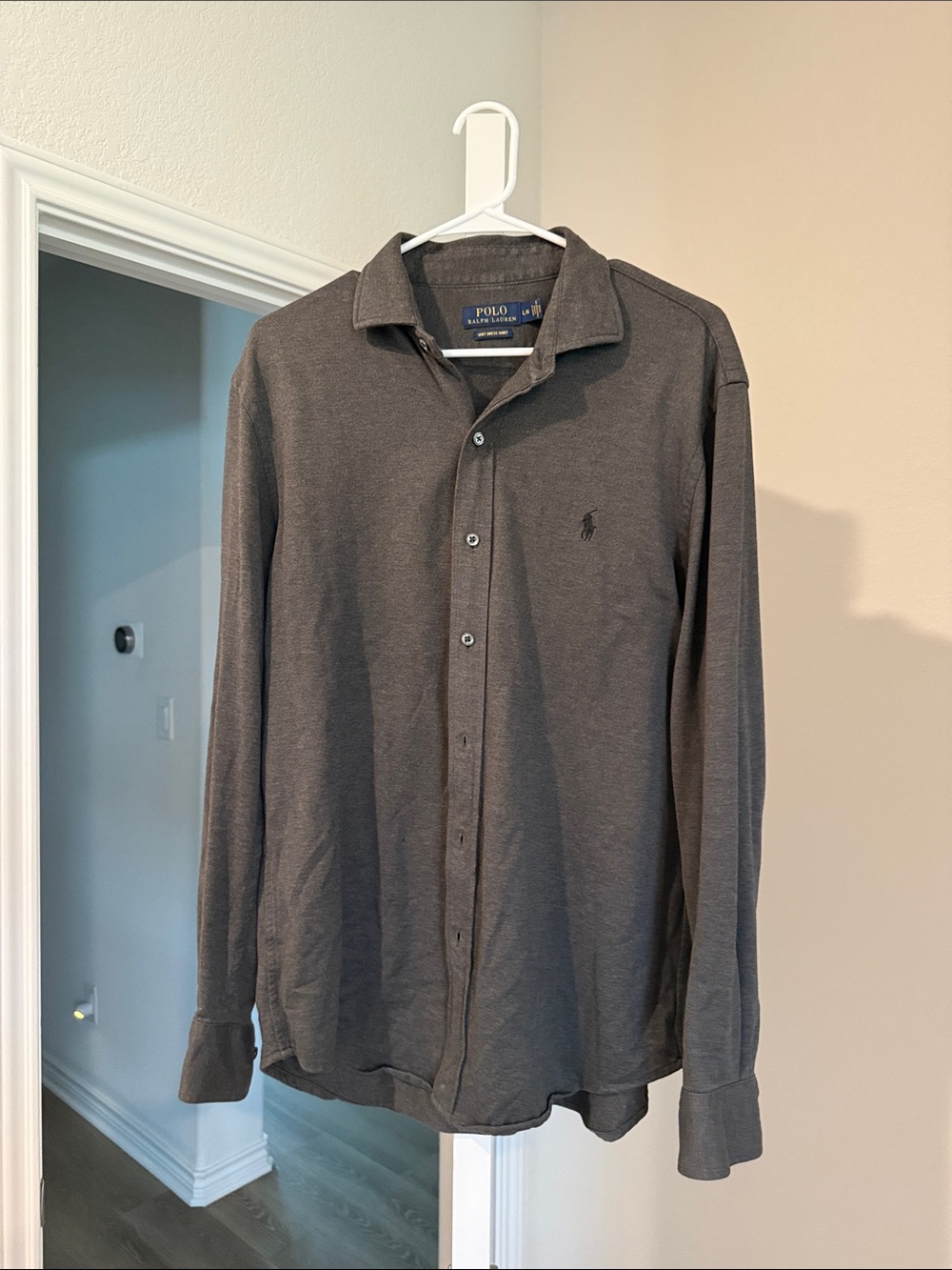 Polo by Ralph Lauren Men's Long-Sleeve Button-Down Shirt - Charcoal